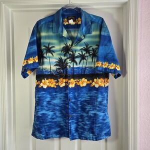 Hawaiian Collection Reserve Vintage‎ Cotton Hawaiian Shirt Size XL Floral USA